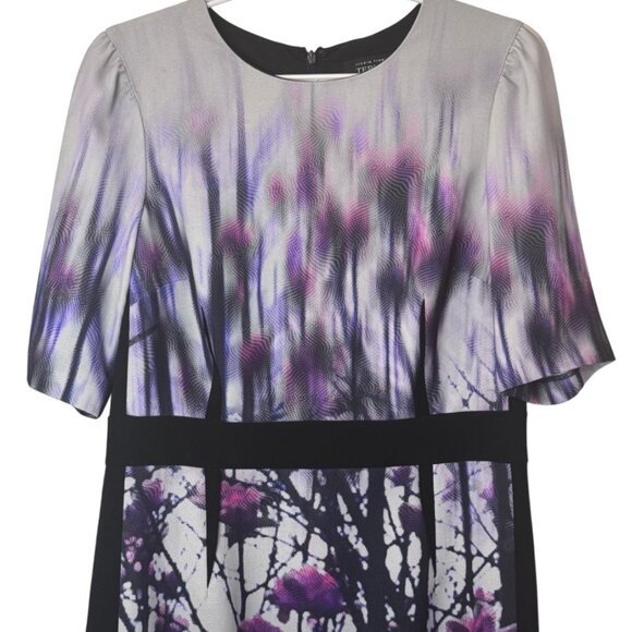 Rickie Freeman for Teri Jon ombre floral midi dress size 10 - Picture 2 of 9